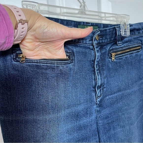 Ralph Lauren Zipper Pocket Straight Leg Jeans 12 - Picture 5 of 14